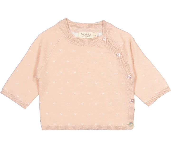 MarMar toll LS Blouse -Cream Taupe Hearts