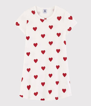 SHORT SLEEVES HEART COTTON NIGHTGOWN