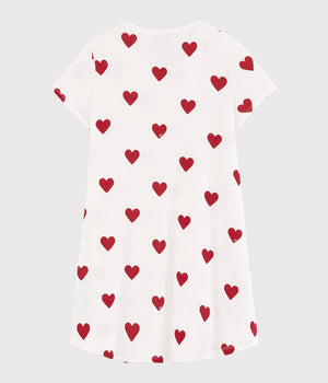 SHORT SLEEVES HEART COTTON NIGHTGOWN