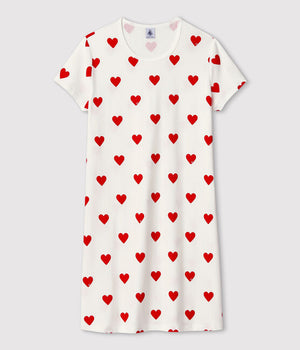 TEENS RED HEARTS SHORTS SLEEVE NIGHTGOWN