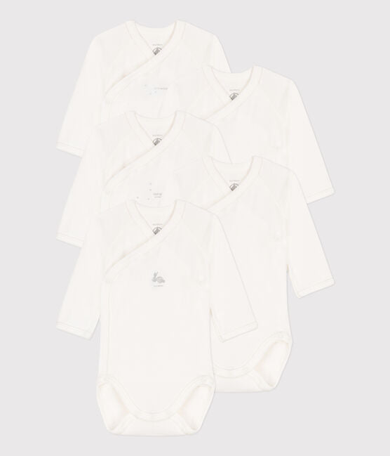 5 pack long sleeve crossover bodysuit