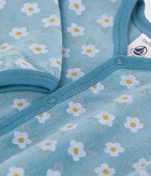 Velour Blue Floral Pyjamas