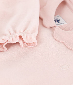 PINK VELOUR WITH COLLAR