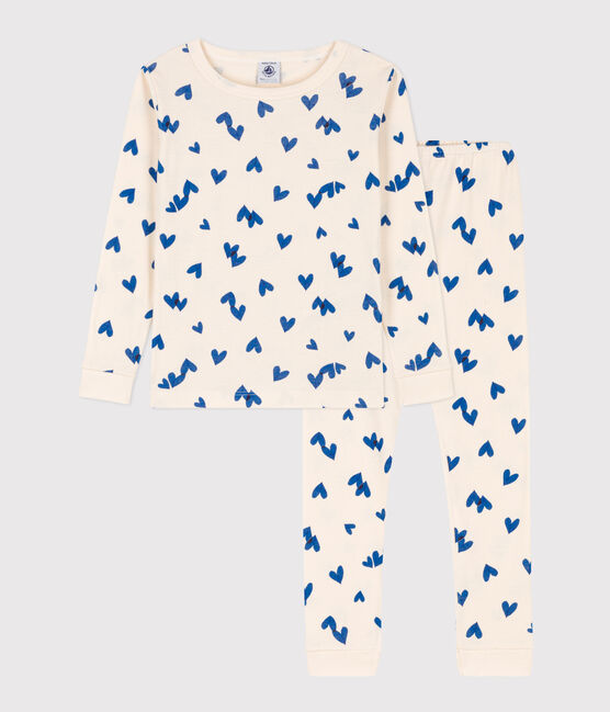 slim fit blue heart pyjamas