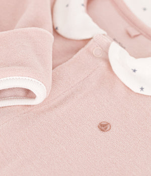 pink velour with collar