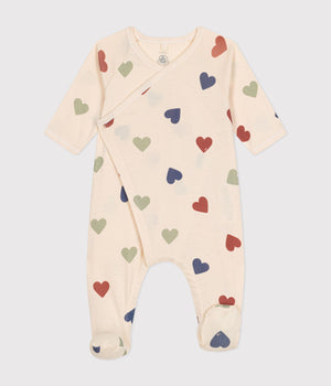 SIDE SNAPS COTTON WITH MULTICOLOR HEARTS
