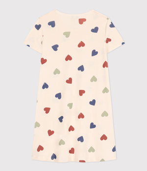 SHORTS SLEEVE MULTICOLOR HEART NIGHTGOWN