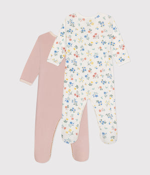 2 PACK FLORAL AND HEARTS COTTON PYJAMAS