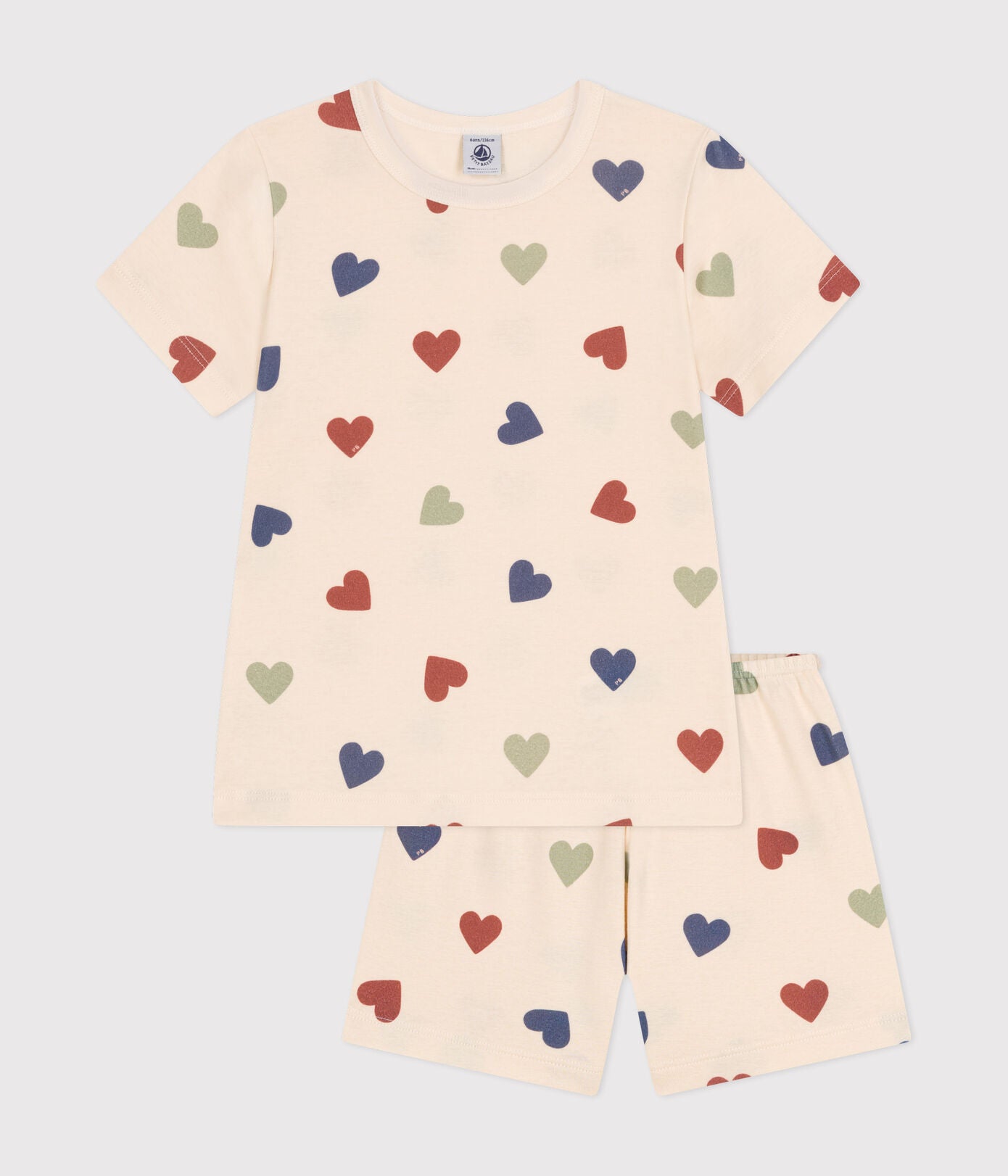 MULTICOLOR HEARTS SHORT PYJAMAS