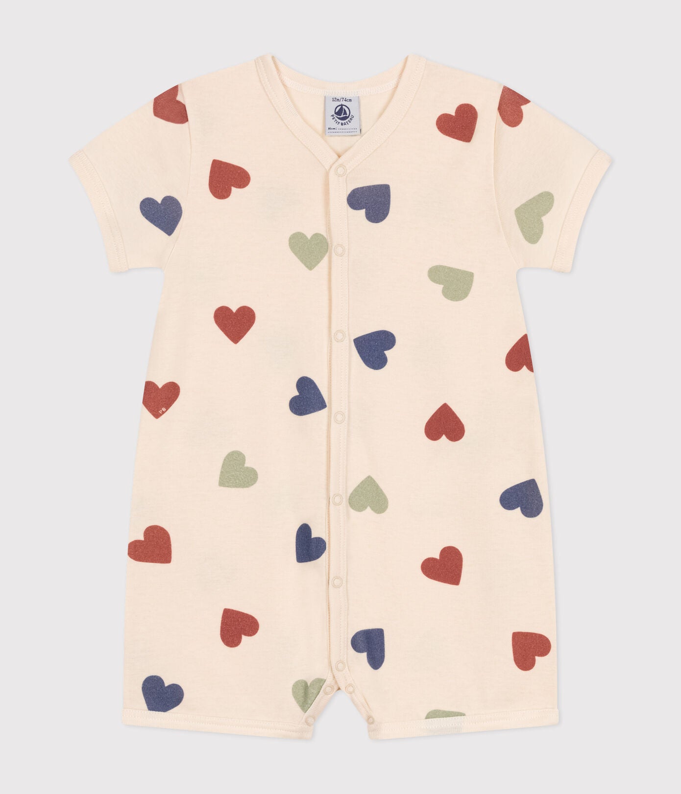 MULTICOLOR HEART SHORT ONE PIECE