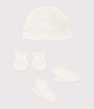 BABY HAT,BOOTIES AND MITTENS SET