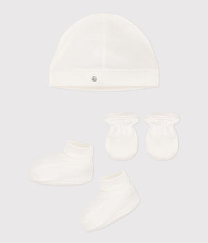 BABY HAT,BOOTIES AND MITTENS SET