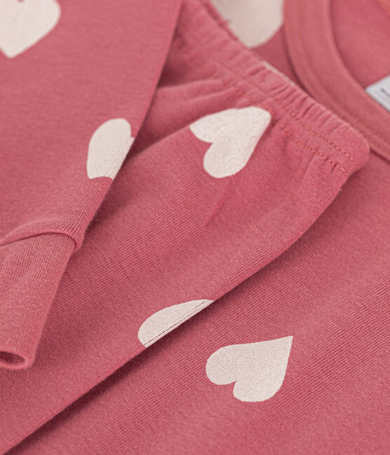 CHILDRENS SLIM FIT COTTON HEART PYJAMAS