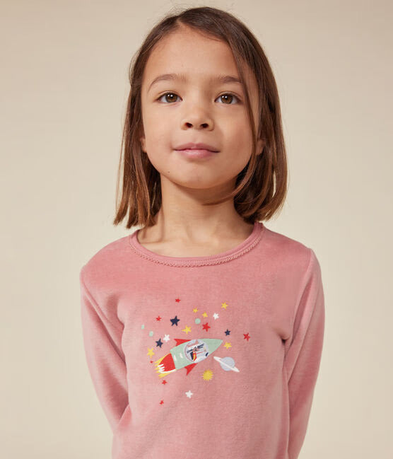 GIRLS SPACE VELOUR PAJAMAS
