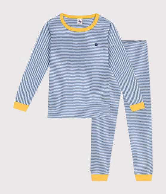 CHILDRENS SLIM FIT COTTON STRIPES PYJAMAS