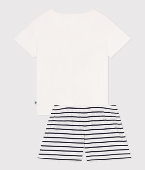STRIPE WITH HEART SHORT PYJAMAS