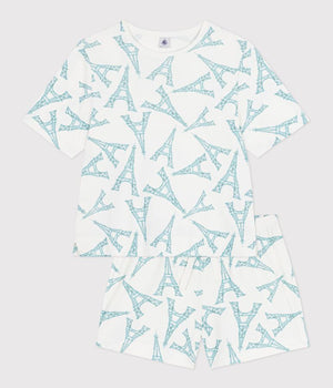 SHORT PYJAMAS WITH EIFFEL TOWER PRINT