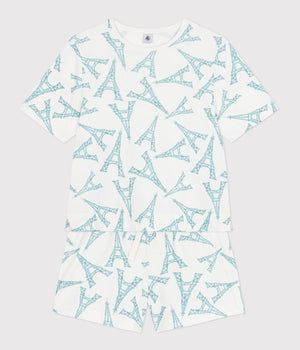 SHORT PYJAMAS WITH EIFFEL TOWER PRINT
