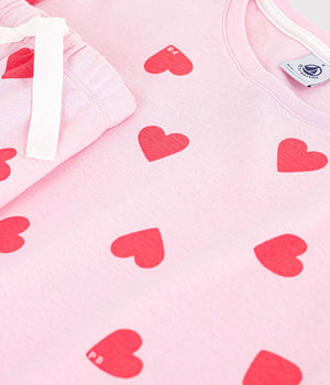 COTTON SHORT PYJAMA WITH HEART PRINT