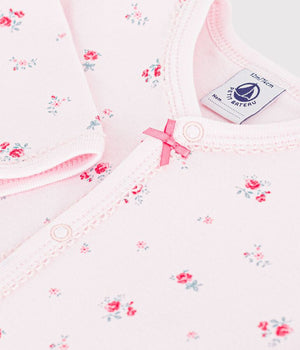 FOOTLESS SLEEPSUIT WITH FLORAL PRINT