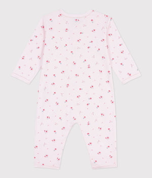 FOOTLESS SLEEPSUIT WITH FLORAL PRINT