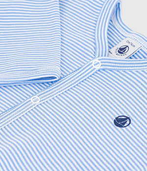 COTTON STRIPED SLEEPSUIT