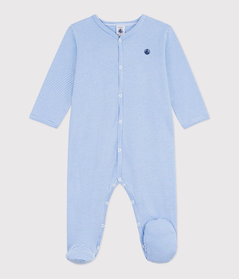 COTTON STRIPED SLEEPSUIT