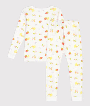 FITTED COTTON PYJAMAS WITH FRUIT PRINT