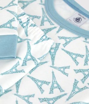 FITTED COTTON PYJAMAS WITH EIFFEL PRINT