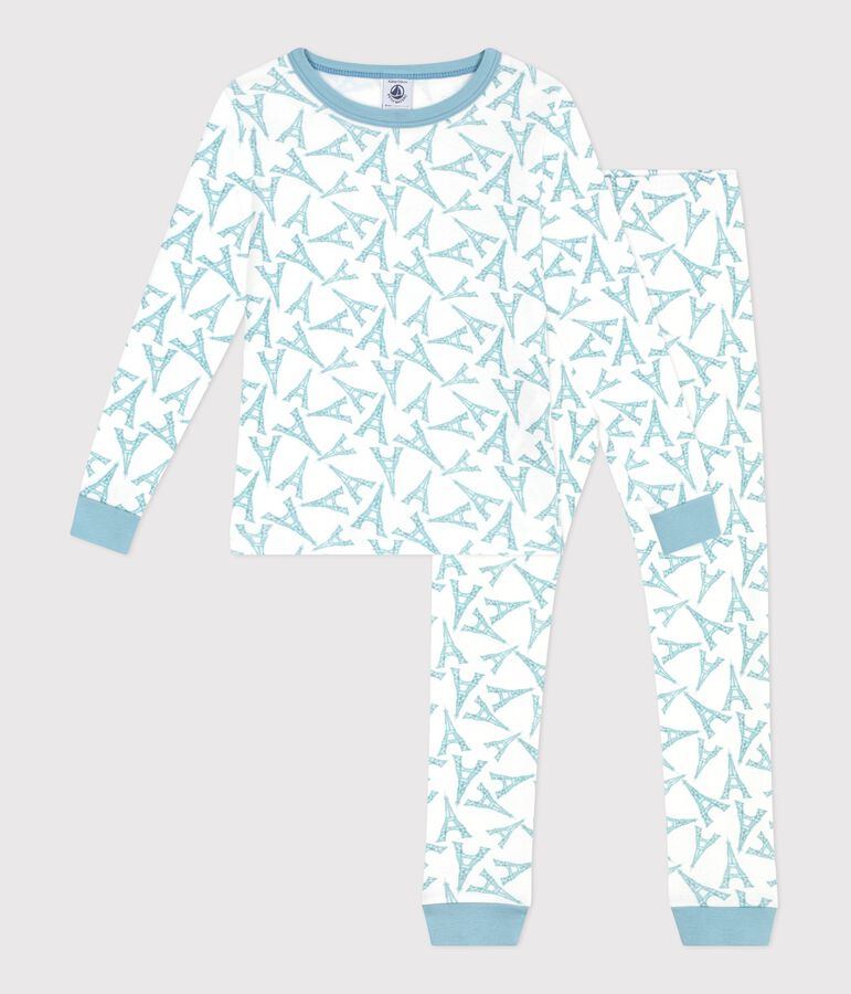 FITTED COTTON PYJAMAS WITH EIFFEL PRINT
