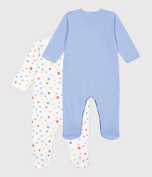 PRINTED COTTON BABY PYJAMAS SET