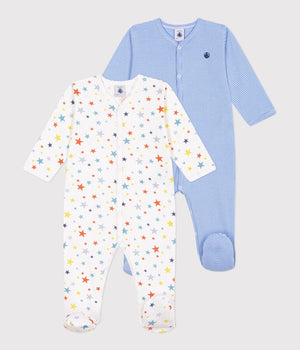 PRINTED COTTON BABY PYJAMAS SET
