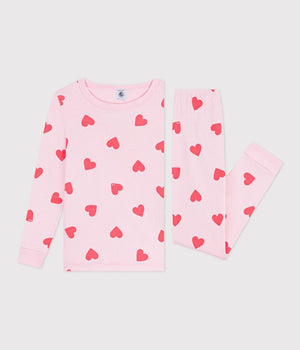 CHILDRENS SLIM FIT COTTON HEART PYJAMAS