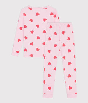 CHILDRENS SLIM FIT COTTON HEART PYJAMAS