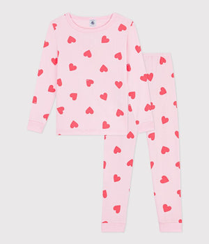 CHILDRENS SLIM FIT COTTON HEART PYJAMAS