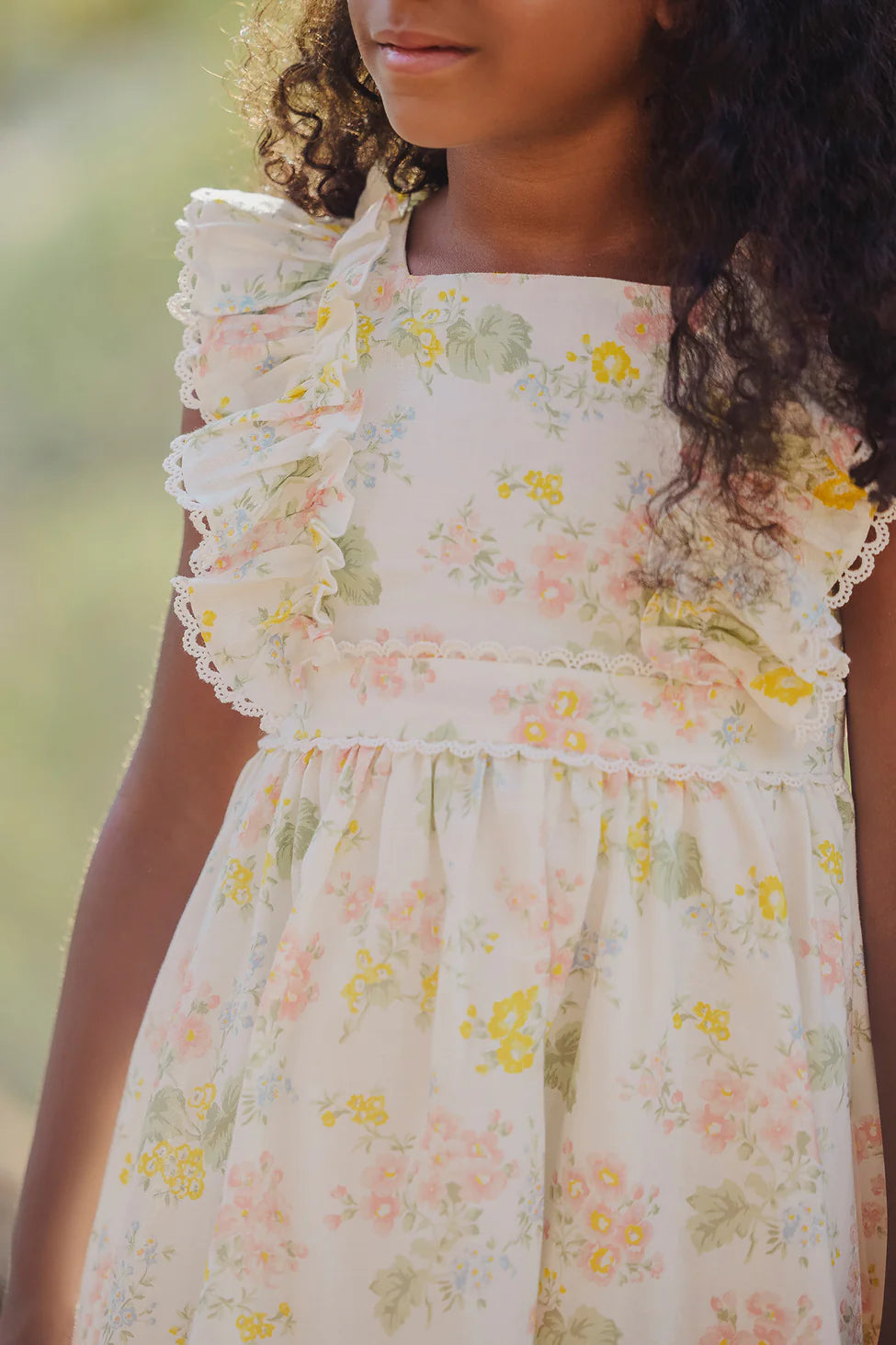Tartine et Chocolat LINEN FLORAL DRESS
