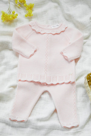 TARTINE ET CHOCOLAT PINK KNIT 2 PIECE