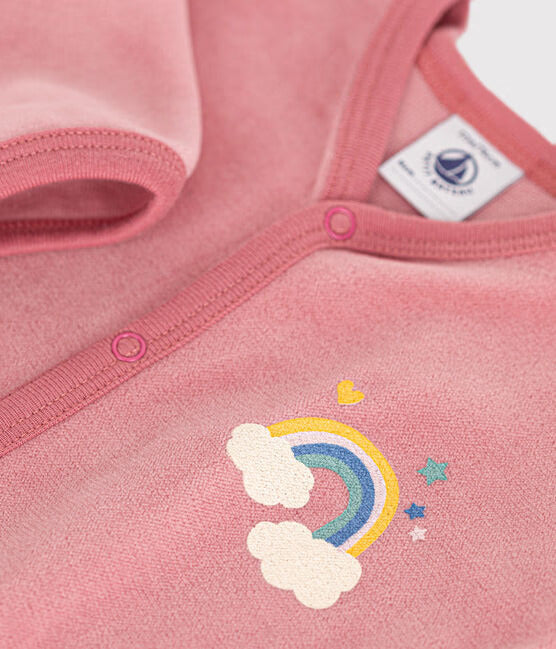 ROSE RAINBOW VELOUR PAJAMAS