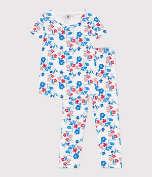 FLORAL SHORT SLEEVE AND LONG PANTS PYJAMAS