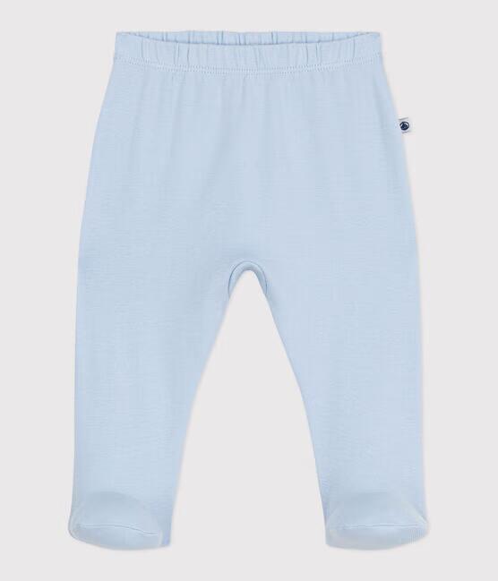 LIGHT BLUE COTTON BABY PANTS