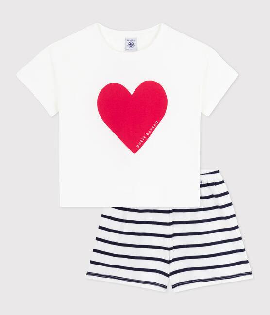 STRIPE WITH HEART SHORT PYJAMAS