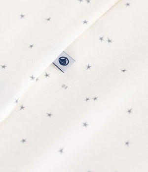 WHITE COTTON WITH LITTLE STARS