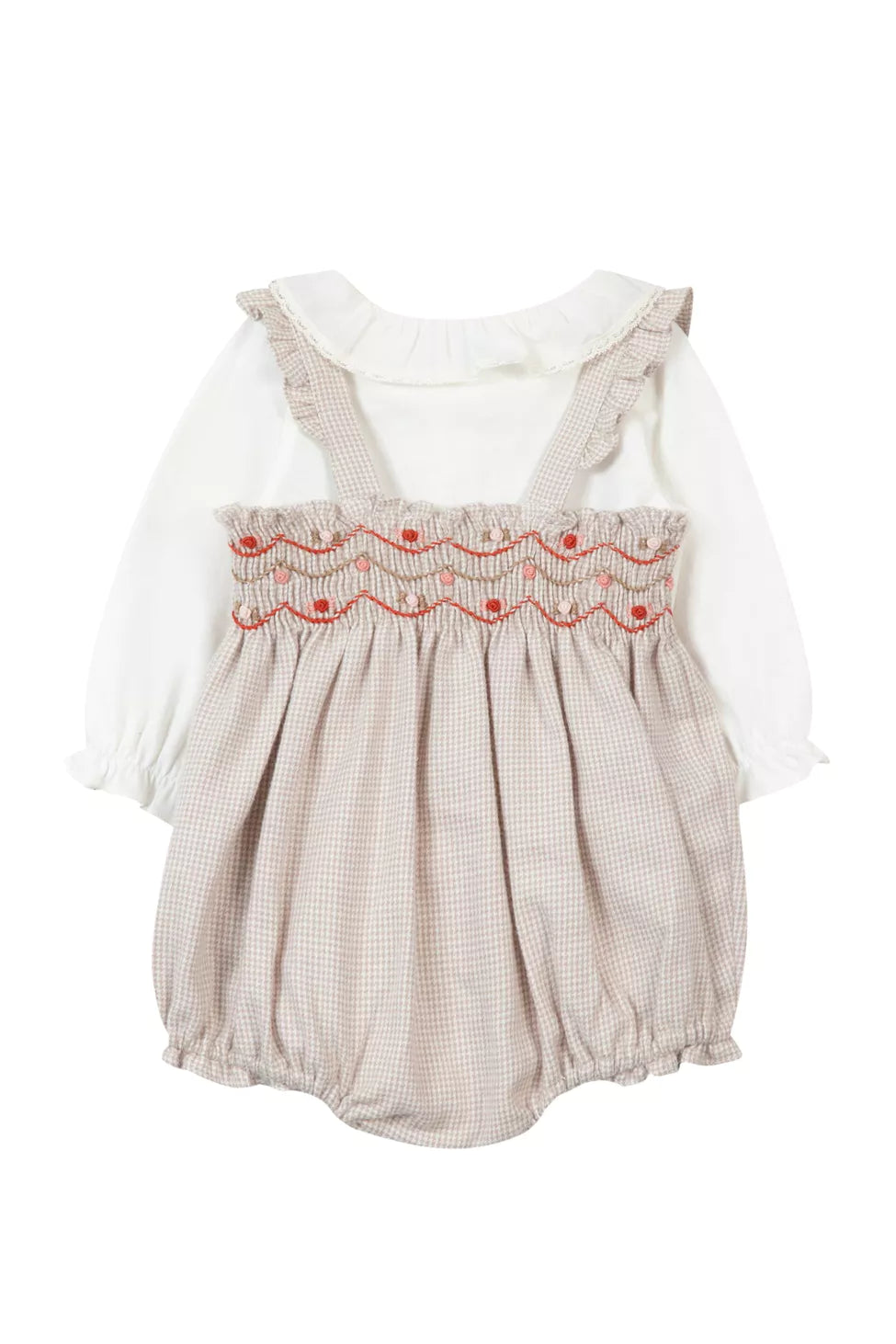 Tartine et Chocolat outfit with pink Embroidered