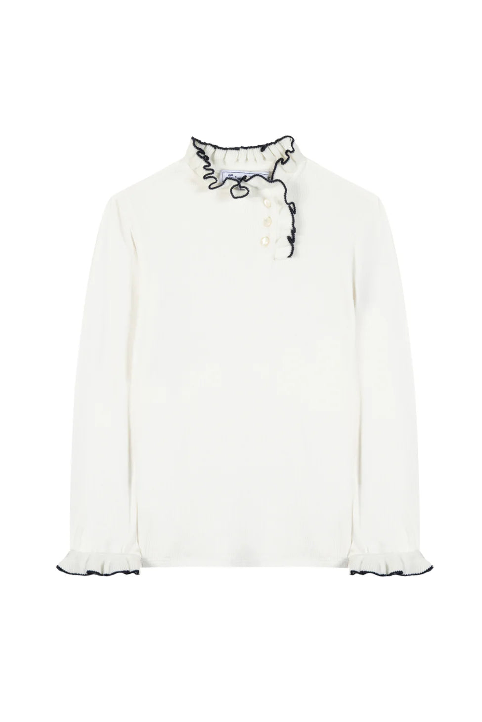 Tartine et Chocolat Ecru Ruffled collar