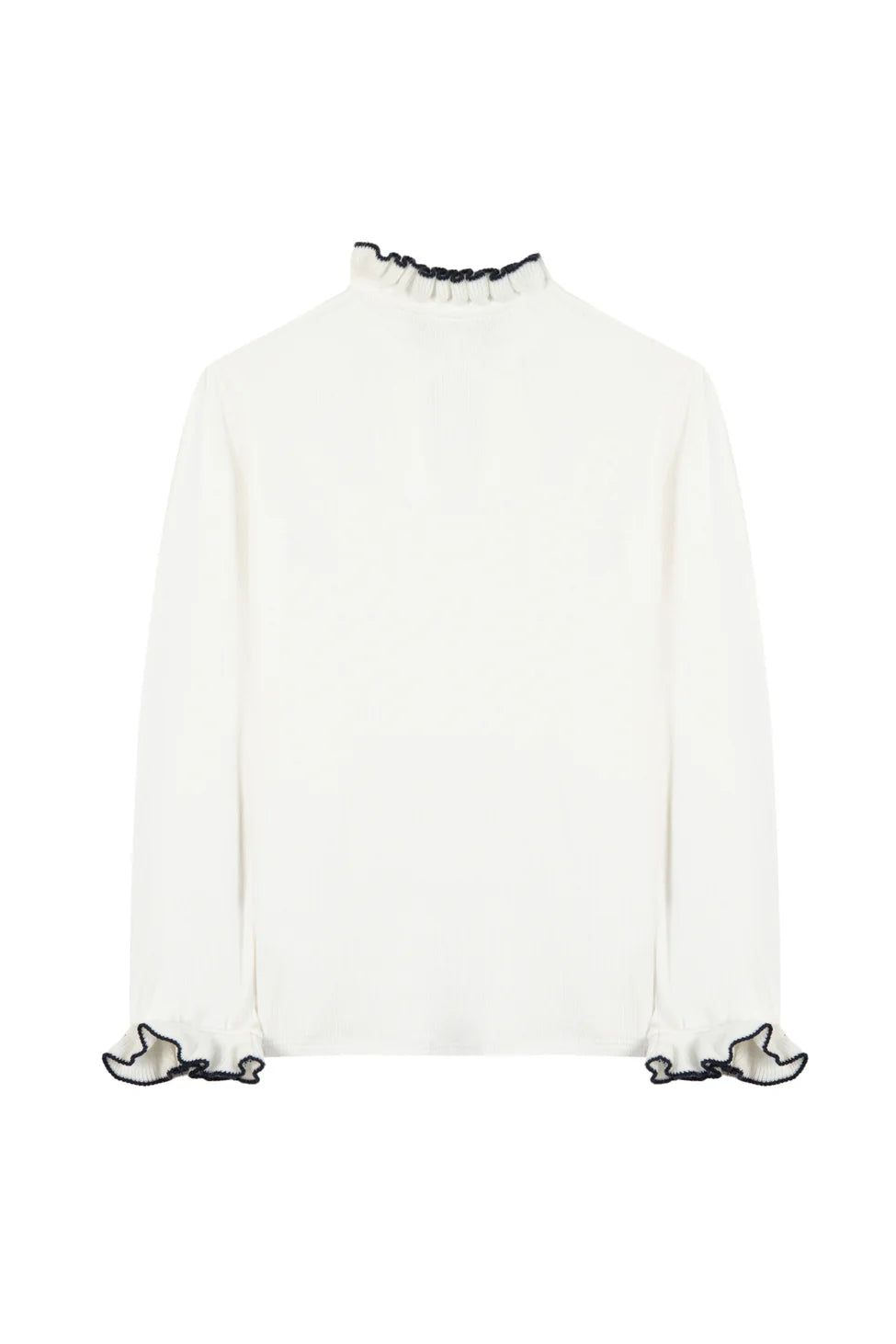 Tartine et Chocolat Ecru Ruffled collar