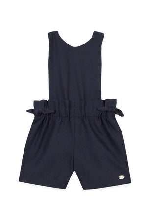 tartine et chocolat Dungaree short Navy Bow