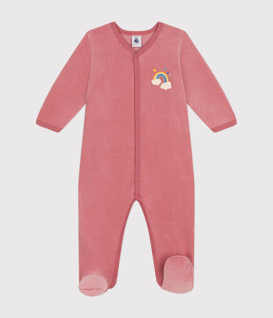 ROSE RAINBOW VELOUR PAJAMAS