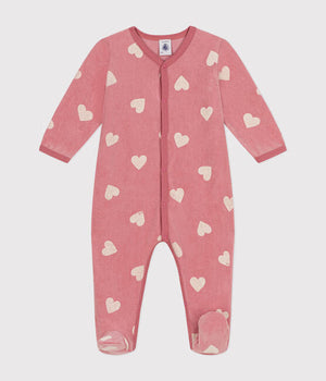 ROSE HEART VELOUR PAJAMAS