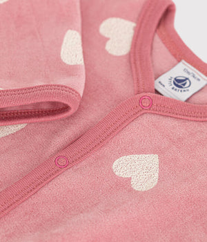 ROSE HEART VELOUR PAJAMAS