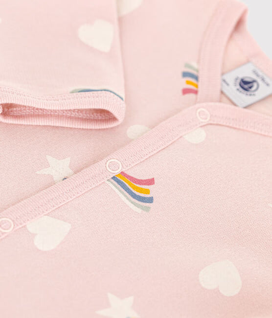 PINK STARS & HEARTS FLEECE PAJAMAS